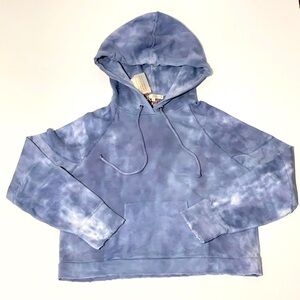 LOVESHACKFANCY Anarosa Tie-Dye Hooded Sweatshirt XL distressed tie dye